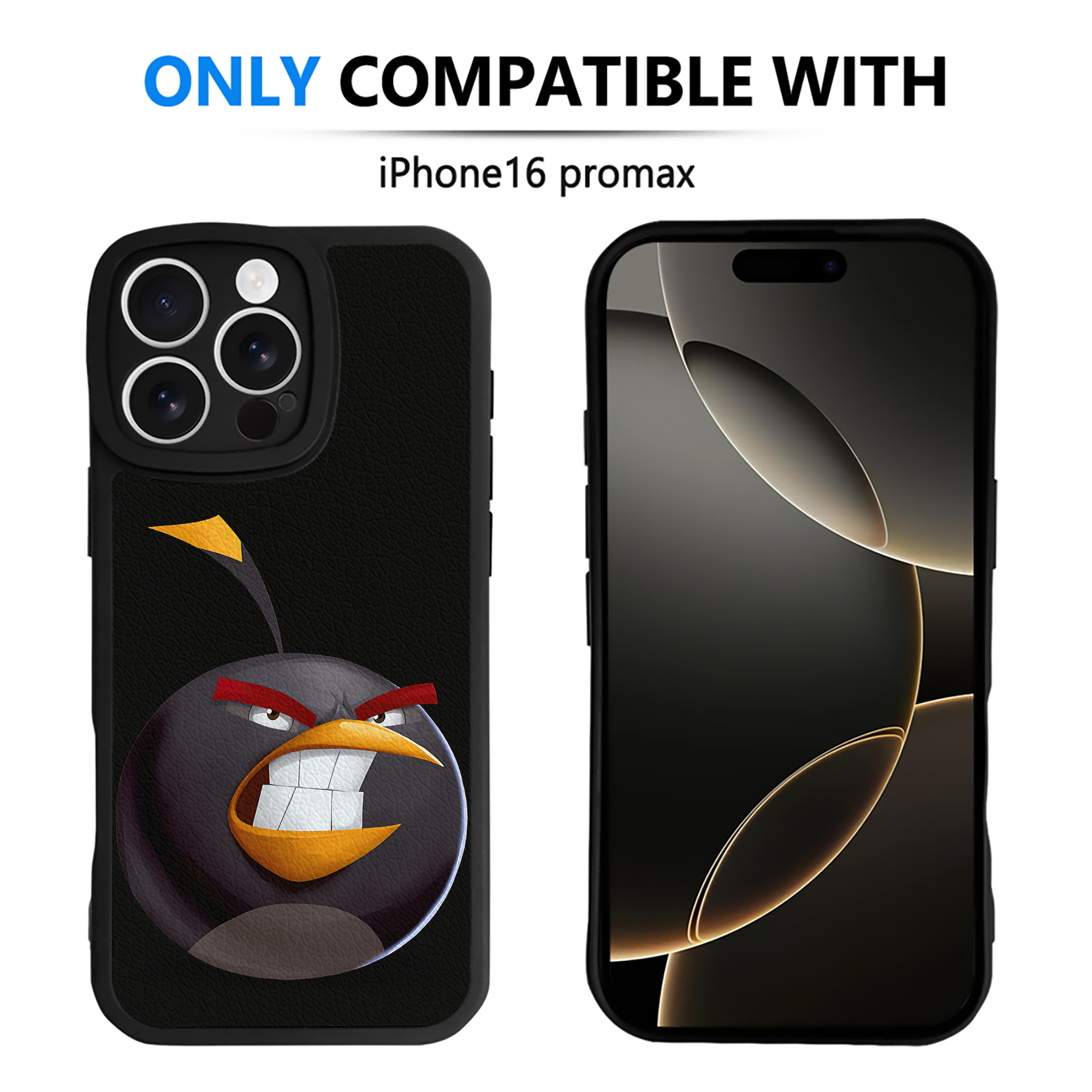 （画像用） Angry Birds アングリーバード 【iPhone 16シリーズ対応】シリコンスマホケース（レザー調） 材質：シリコン